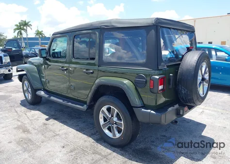 2022 Jeep Wrangler Unlimited Sahara 4X4 z USA, uszkodzony, nr VIN 1C4HJXEN3NW242458